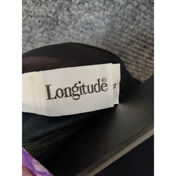 Longitude Swimsuit Vintage 1 Piece Rainbow Multicolor Women's Size 10 90s Y2K - Picture 6 of 7